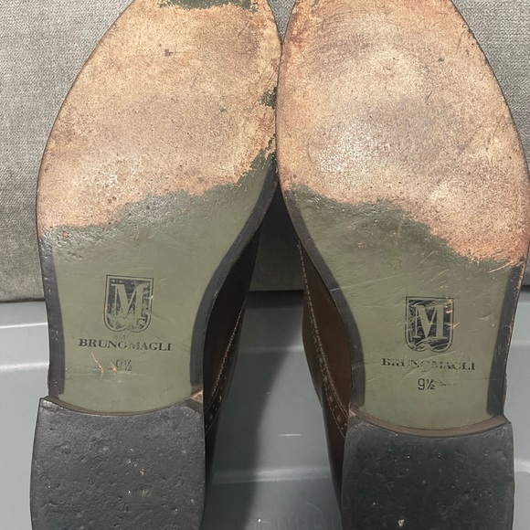 Bruno Magli Italian Made Brown Monk Strap Shoes 100% Leather - Picture 5 of 8